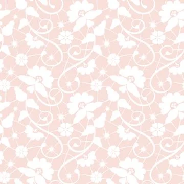 Seamless white lace Illustrazione stock