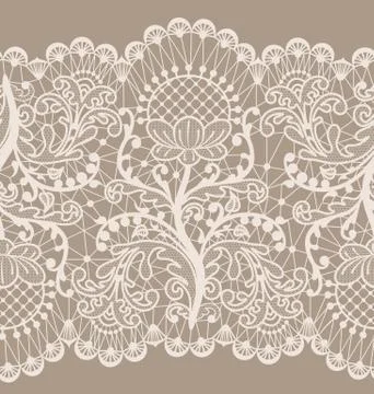 Seamless white lace Stock Illustration