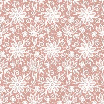 Seamless white lace Illustrazione stock