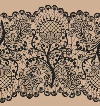 Seamless white lace Illustrazione stock