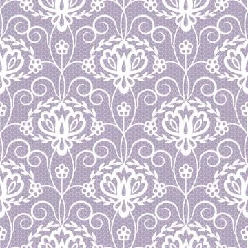 Seamless white lace Stock Illustration