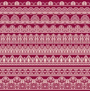 Seamless white lace Stock Illustration