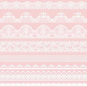 Seamless white lace Stock Illustration