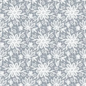Seamless white lace Stock Illustration