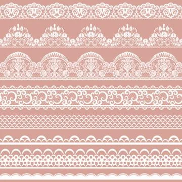 Seamless white lace Illustrazione stock