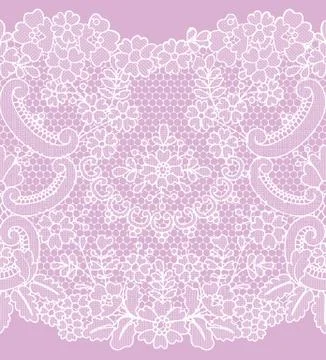 Seamless white lace Stock Illustration