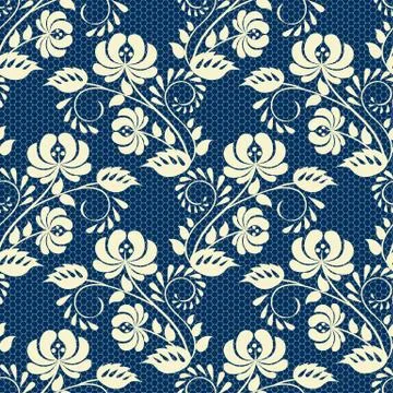 Seamless white lace Stock-Illustration