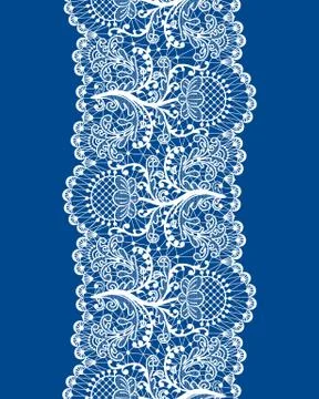 Seamless white lace Stock Illustration