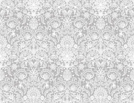 Seamless white lace Stock Illustration