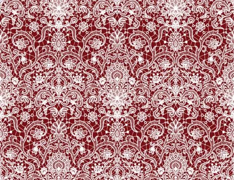 Seamless white lace Stock Illustration