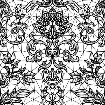Seamless white lace Stock Illustration