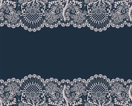 Seamless white lace Stock Illustration