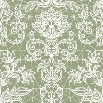Seamless white lace Stock-Illustration