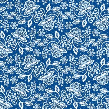 Seamless white lace Stock Illustration