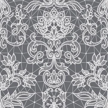 Seamless white lace Stock Illustration