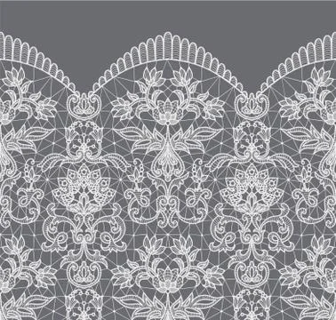 Seamless white lace Stock Illustration