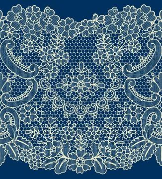 Seamless white lace Stock Illustration