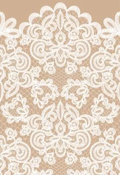 Seamless white lace Illustrazione stock