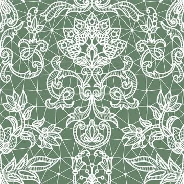 Seamless white lace Stock Illustration