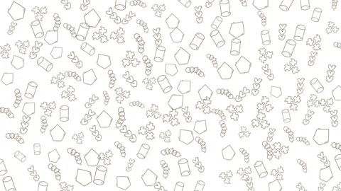 Seamless white pattern with small brown geometric shapes in endless design Stock Footage 336830733