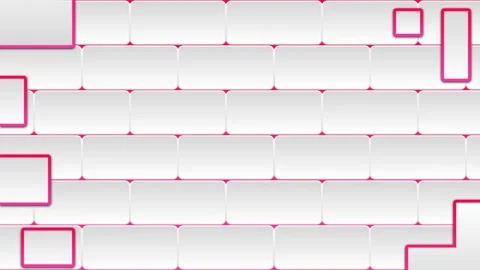 Seamless White Pink Brick Tile Loop Animation. Stock Footage 311113481