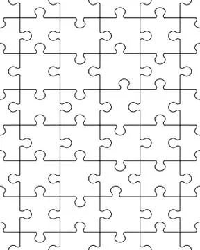 Seamless of white puzzle Stock Illustration