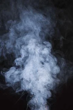 Seamless white smoke texture black background. High quality and resolution Stock Photos