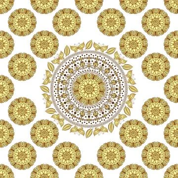 Seamless white vintage pattern Stock Illustration