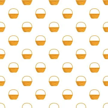 Seamless wicker basket pattern for background design Illustrazione stock