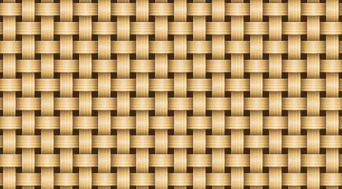 Seamless wicker pattern wicker basket weaving patter. Stock Illustration