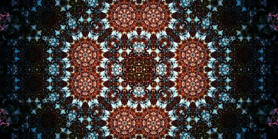 Seamless wide patterns. Art texture is symmetrical Stock Photos