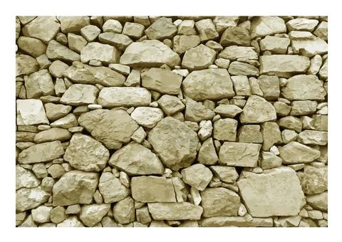 Seamless wide texture of old big stone Stock Illustration