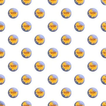 Seamless win pattern for success and victory background Stock Illustration