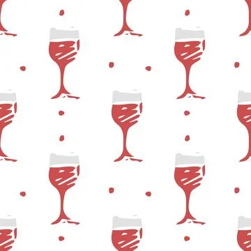Seamless wine pattern. vector doodle illustration with wine. pattern with wine Stock Illustration
