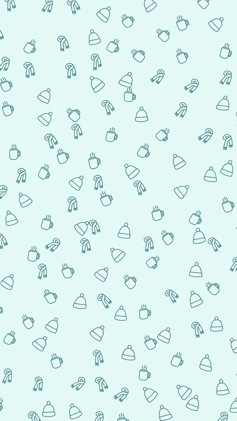 Seamless winter accessories design Stock Footage 320039462