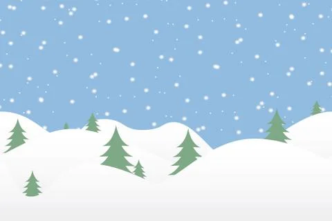 Seamless winter background with falling snow Stock-Illustration