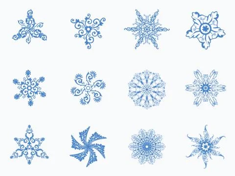 Seamless winter background with snowflakes Stock Illustration