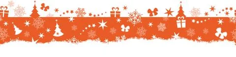 Seamless winter, christmas border Ilustración de archivo