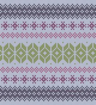 Seamless winter holiday pattern on the wool knitted texture. Christmas Stock Illustration