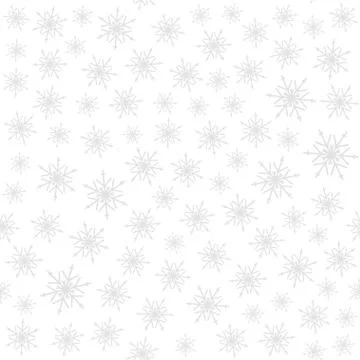 Seamless winter new year pattern with snowflakes on white Illustrazione stock