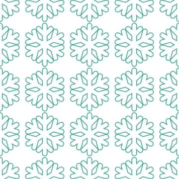 Seamless winter new year pattern with snowflakes on white Illustrazione stock