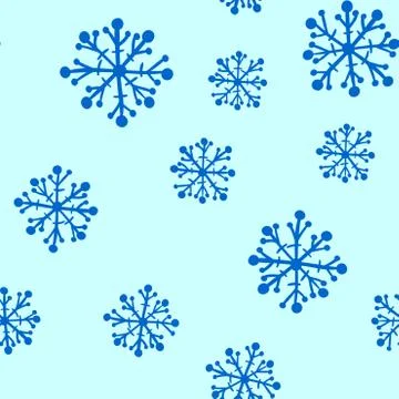 Seamless Winter Pattern Background with snowflakes. Can be used for textile,  Illustrazione stock
