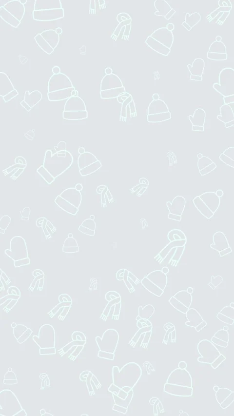 Seamless winter pattern with cozy scarves, hats, and mittens Stock Footage 320039461