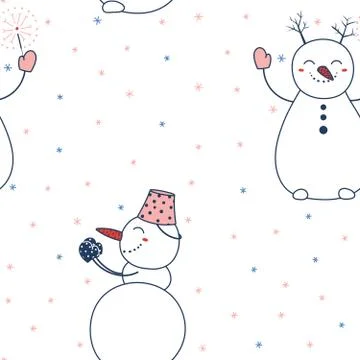 Seamless winter pattern Stock Illustration