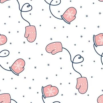 Seamless winter pattern Stock Illustration