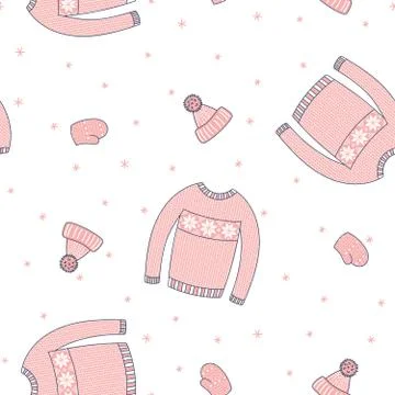 Seamless winter pattern Illustrazione stock