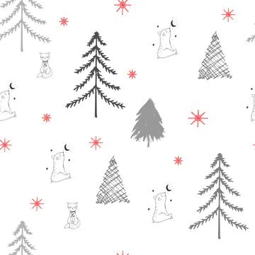 Seamless winter pattern Illustrazione stock