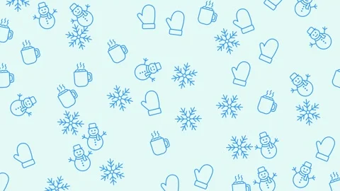 Seamless winter pattern perfect for holiday cards, wrapping paper Stock Footage 320223310