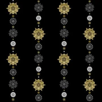 Seamless winter pattern with snowflakes Stock Illustration