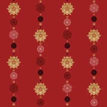 Seamless winter pattern with snowflakes Stock Illustration